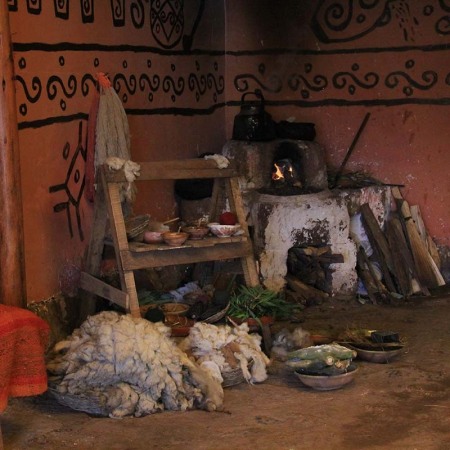 Peruvian-textiles-alpaca-wool-preparation