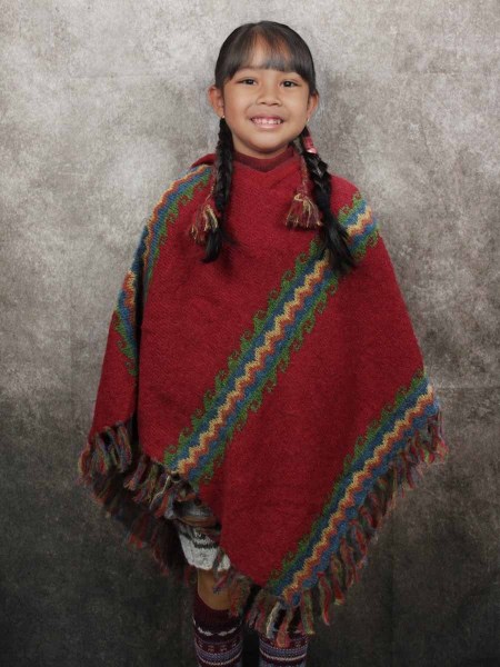 Girls-Hooded-Poncho