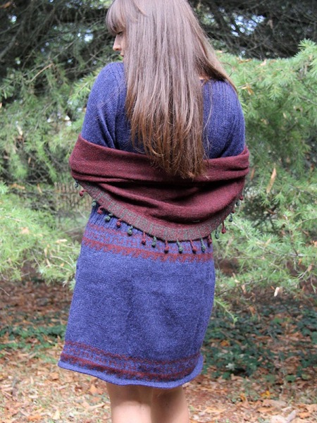 womens-wool-knit-dress-and-shawl