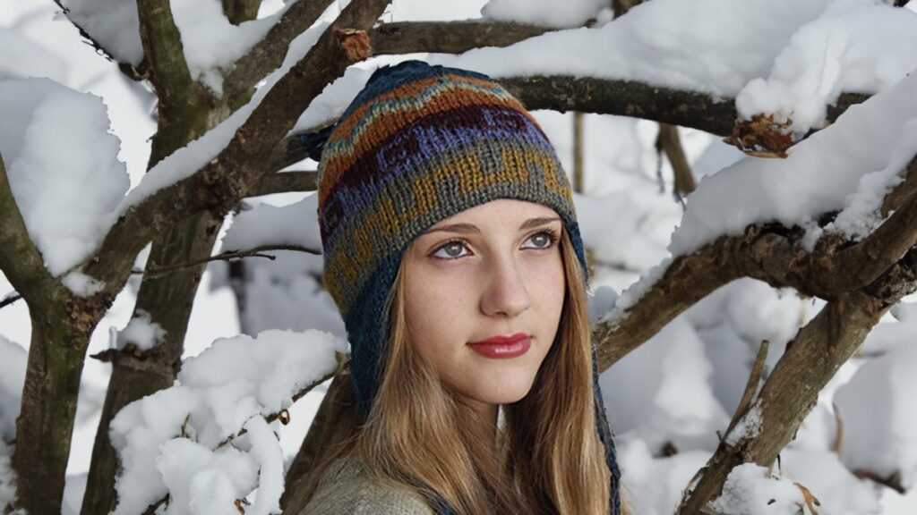 alpaca chullo hat for women